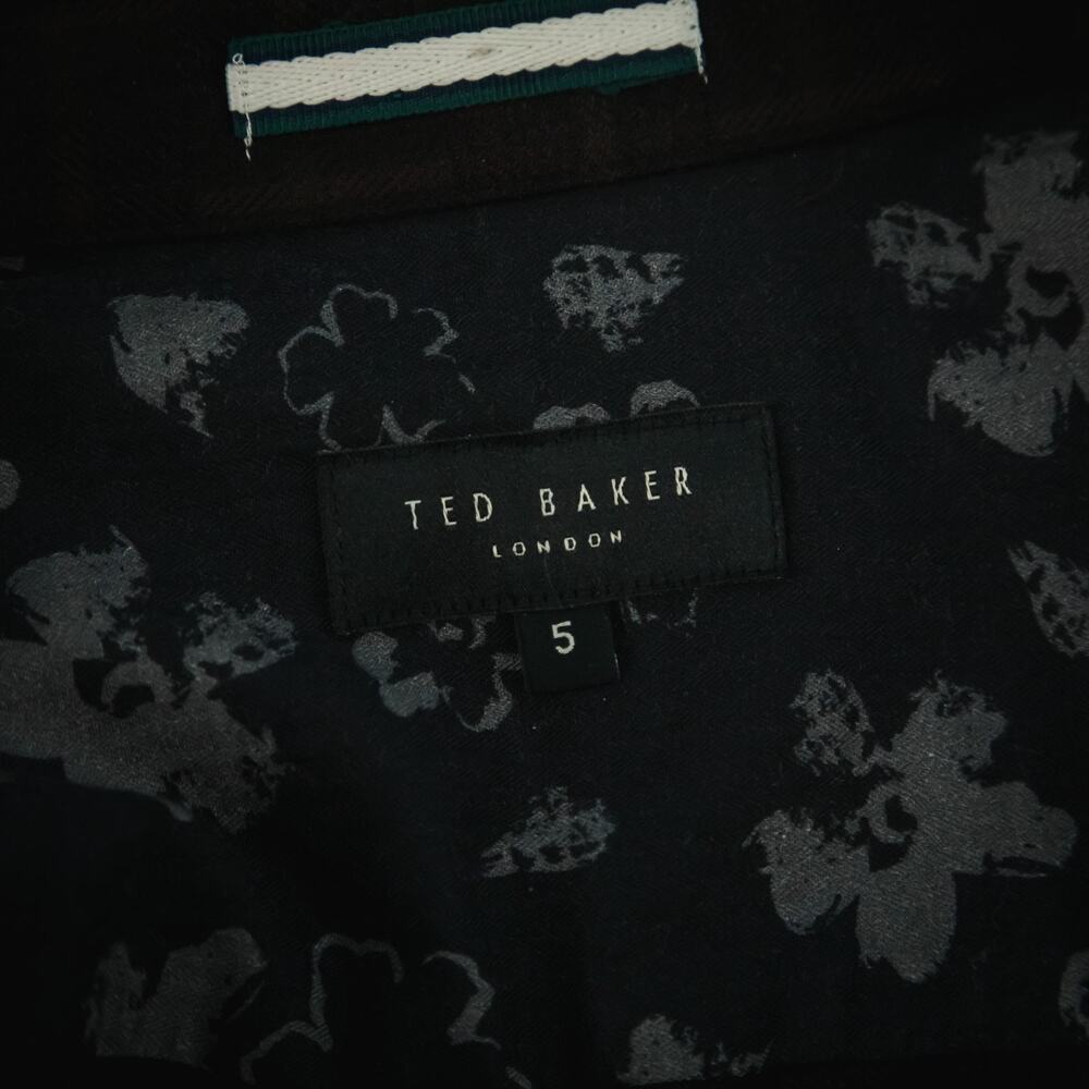Ted Baker 5 Size Large L Black Tonal Plaid Button Front Cotton Blend Shirt - Picture 4 of 7